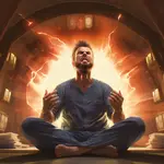 angry person meditating